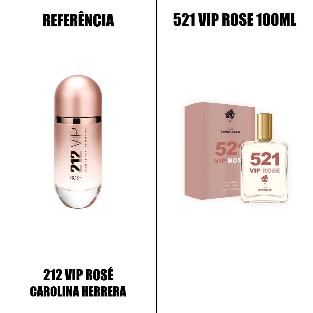 Bortoletto - Fragrância 521 Vip Rose 100ml